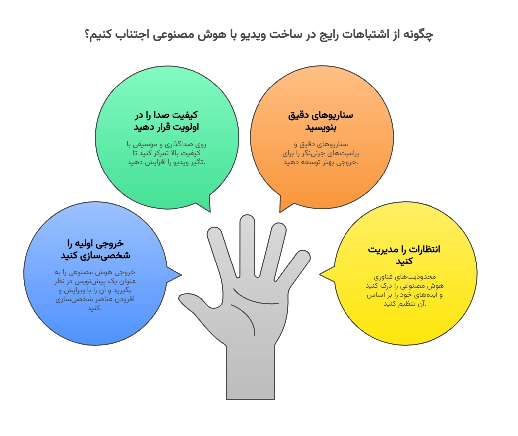 اشتباهات رایج در ساخت ویدئو با هوش مصنوعی